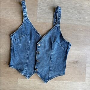 H&M Blue Denim Top
